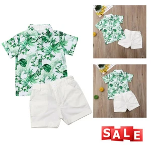 2pcs Newborn Infant Baby Boys Kids Clothes Shirt Tops+Shorts Summer Outfits Sets - Picture 1 of 7