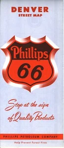 1956 Phillips 66 Road Map: Denver NOS - Picture 1 of 1