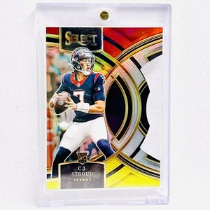 2023 Panini Select Football CJ Stroud Red Yellow Die-Cut Prizm RC TEXANS - Picture 1 of 4