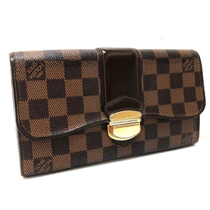 LOUIS VUITTON Damier Portefeuille-Sistina Long Wallet Brown N61747 - Picture 1 of 11