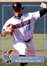 2018 Inland Empire 66ers Grandstand #32 Jonah Wesley Tracy California CA Card