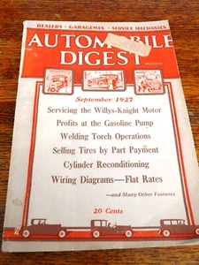 AUTOMOBILE DIGEST SEPT 1927 MAGAZINE GREAT OLD CAR ADS, ARTICLES PICTURES - Picture 1 of 7