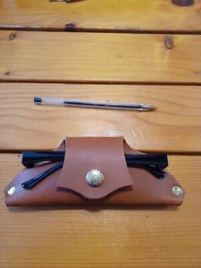 Genuine Leather Eyeglass Case Sunglasses Case Eyeglass Holder Glasses Case - Picture 1 of 2