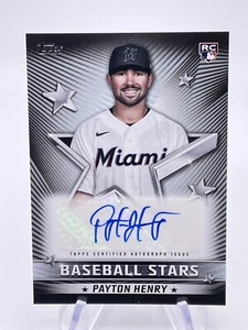 2022 Topps Baseball Stars Autograph Payton Henry Miami Marlins #BSA-PH - Picture 1 of 2