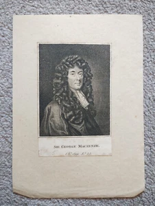 Sir George Mackenzie - Antique Print - c1824 - Picture 1 of 1