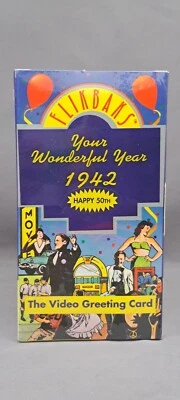 FLIKBAKS VHS VIDEO YOUR WONDERFUL YEAR 1942 HAPPY 57TH VIDEO GREETING CARD  Foto 1 de 4