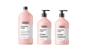 LOREAL VITAMINO Colour Shampoo 1.5L & 2x 750 ml Conditioner Professional Size - Picture 1 of 1