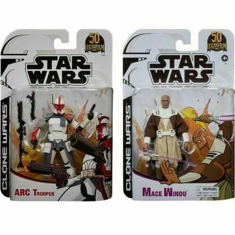 Hasbro Star Wars Black Series ARC Trooper Red & Mace Windu Clone Wars Brand New Cover