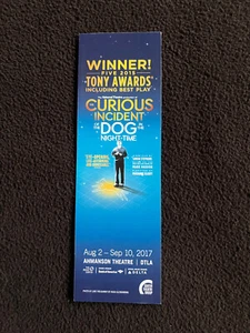 The Curious Incident Of The Dog In The Night Time Bookmark/Flyer Ahmanson LA ‘17 - Picture 1 of 4
