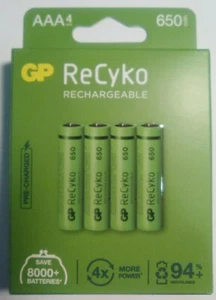 40 X AAA 650 mAh gp Pilas Recargables Ni-Mh HR03 LR03 - CAJA DE 40 UNIDADES - Imagen 1 de 1