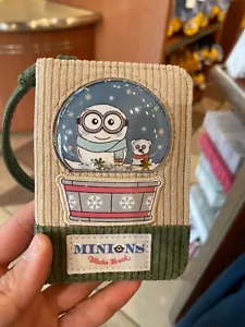 USJ limited Minions Bob Tim TIcket holder Pass case snow globe design - Picture 1 of 3
