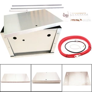 Quality Complete Aluminum Battery Box Relocation Kit Universal Billet Street New - Picture 1 of 9