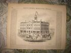 Antique 1855 St Lawrence Hall Toronto Canada Building Print Horse Carriage Nr