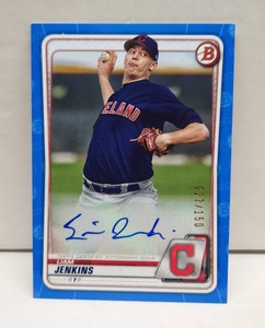 LIAM JENKINS 2020 Bowman Prospects BLUE ~ ROOKIE AUTO /150 ~ INDIANS