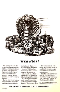 NUCLEAR ENERGY INDEPENDENCE—U.S. COUNCIL FOR ENERGY AWARENESS—1990 MAGAZINE AD - Picture 1 of 1
