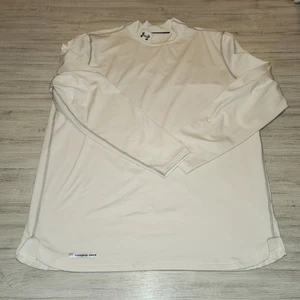 Under Armour Fitted Heatgear Long Sleeve Men's White Size 2XL A4 - Picture 1 of 3