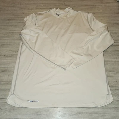 Under Armour Fitted Heatgear Long Sleeve Men's White Size 2XL A4 - Image 1 of 3
