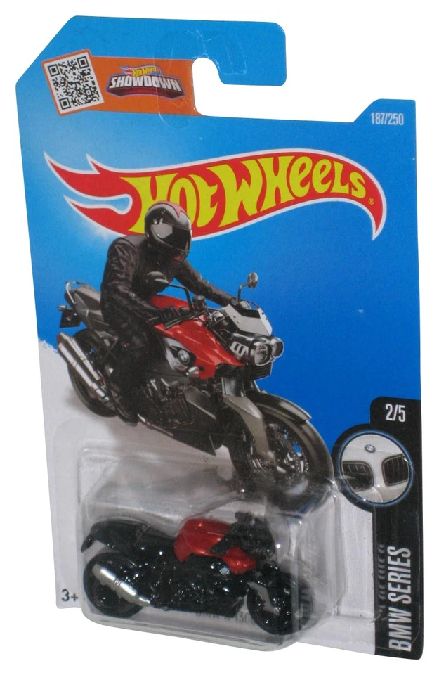 Bicicleta de juguete Hot Wheels Showdown (2015) BMW Serie K 1300 R roja y negra 187/250 Foto 1 de 1