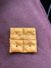 4 Cheezits Stuck Together Cheese Crackers Baked Snack Crackers