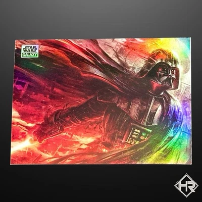 2024 Topps Chrome Galaxy Star Wars #80 Conquering Shadow Darth Vader refractor Foto 1 de 2