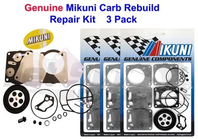 Genuine Mikuni Triple Carb Carburetor Rebuild Yamaha 1100 Wave Raider Venture - Image 1 of 3