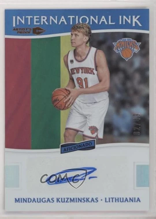 2016-17 Aficionado Artist's Proof Bronze /49 Mindaugas Kuzminskas Rookie Auto RC - Image 1 of 2