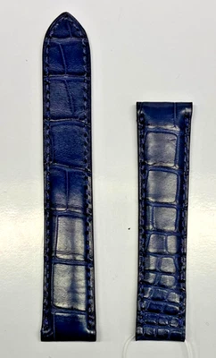 18mm Blue Genuine Alligator Watch Band - USA - Image 1 of 3