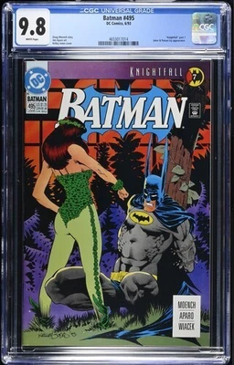Batman #495 (DC 1993), Joker, Poison Ivy, Knightfall Part 7, CGC 9.8 NM/MINT - Image 1 of 2
