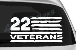 22 a Day #3 Vinyl Decal Sticker, Stop Veterans Suicide Awareness, USA, Fallen - Picture 1 of 3