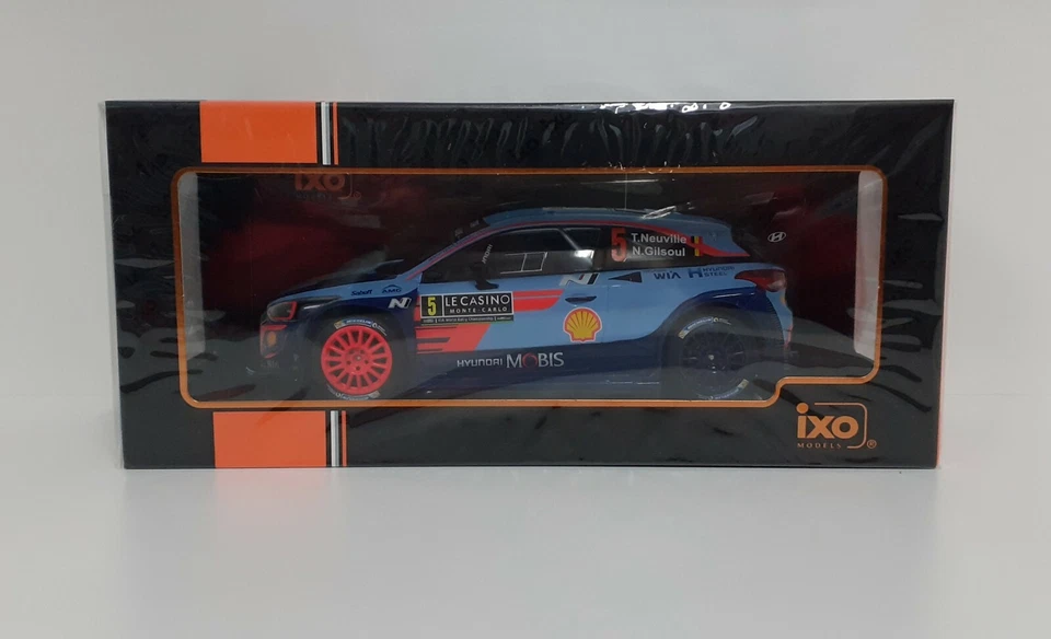 MODELLINO 1:18 AUTO RALLY IXO HYUNDAI i20 WRC NEUVILLE MONTE CARLO 2018 DIE CAST - Immagine 1 di 4