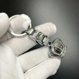 1Pcs DAD Crown Chrome Car Keychains Metal Diamond Stone Luxury Key Ring Charms - Picture 1 of 9