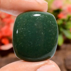 Genuine Green Aventurine Cushion Shape Cabochon Loose Gemstone 34 Ct. 25X23X6 mm - Picture 1 of 4