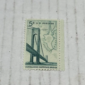Scott 1258- Verrazano Narrows Bridge, New York- MNH- 5c 1964- stamp - Picture 1 of 1