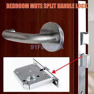 Stainless Steel Lever Handle Anti Fire Door Lock Kit Passageway Lock - Picture 1 of 8