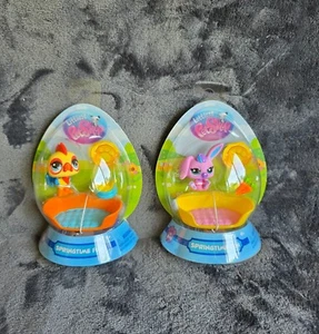 New Littlest Pet Shop Springtime Fun Rooster or Bunny Easter edition Figure Set - Picture 1 of 10