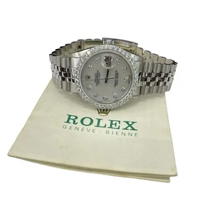 Rolex Datejust 36mm Custom MOP with Diamond Bezel 16014 - Picture 1 of 5