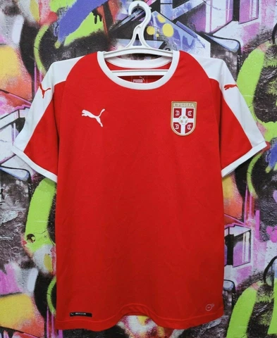 Serbia Soccer National Team 2018 2019 Home Football Shirt Jersey Top Puma Mens M Cover