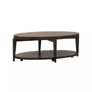 Penton Cocktailtisch oval, dunkelbraun - Bild 1 von 7