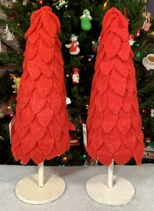 Menge 2 Weltmarkt 11" ROTER FILZ & HOLZBÄUME: Tischdeko • Weihnachten - Bild 1 von 9