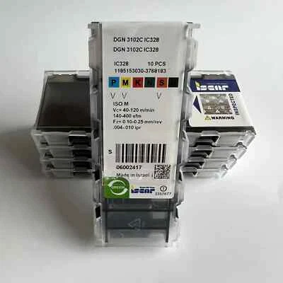 ISCAR / DGN3102C IC328 / Hartmetalleinsätze 10 Stück