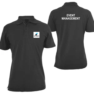 Personalised Custom Printed Classic Unisex Polo Shirt with Your Text Logo Design - Picture 1 of 8