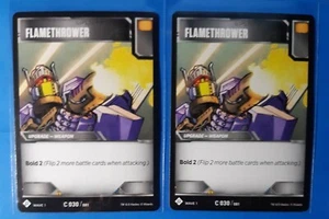 2x Flamethrower - C 030/081 Transformers TCG Wave 1 common NM - Picture 1 of 1