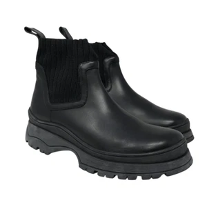 Staud Damen-Sockenstiefel mit Schleife Lug-Sohle, Größe 10, schwarz - Bild 1 von 7