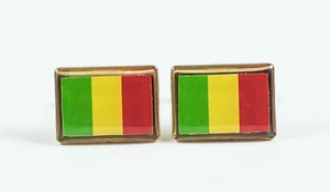 Mali Flag Cufflinks--Malian West African Africa French Bamako - Picture 1 of 1