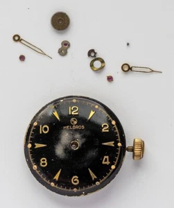 Helbros 17 Jewels Watch Movement Germany Parts or Repair Vintage - Picture 1 of 5
