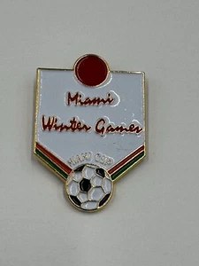 Miami Winter Games Soccer Cup Lapel Pin - Picture 1 of 2
