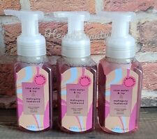 bath and body works blends rose water & ivy and mahogany teakwood hand soap x3