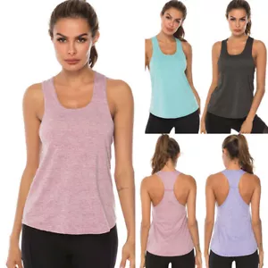 Mujeres Deporte Fitness Prendas para el torso sin mangas Camiseta deportiva Yoga Camisetas de secado rápido - Imagen 1 de 16