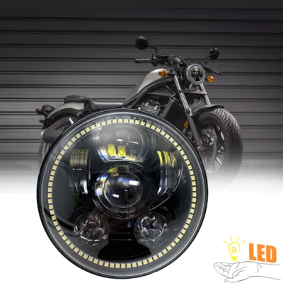 5-3/4 5.75 inch Halo LED Headlight Compatible for Harley Davidson Dyna Sportster - Image 1 of 4