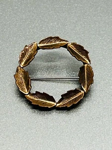 Vintage Bell Trading Company Copper Leaf Brooch Native American Tourist Trinket - Picture 1 of 8